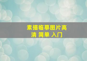 素描临摹图片高清 简单 入门